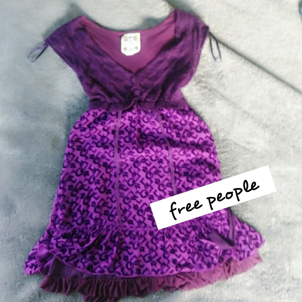 Free People Purple Baby Doll Dress